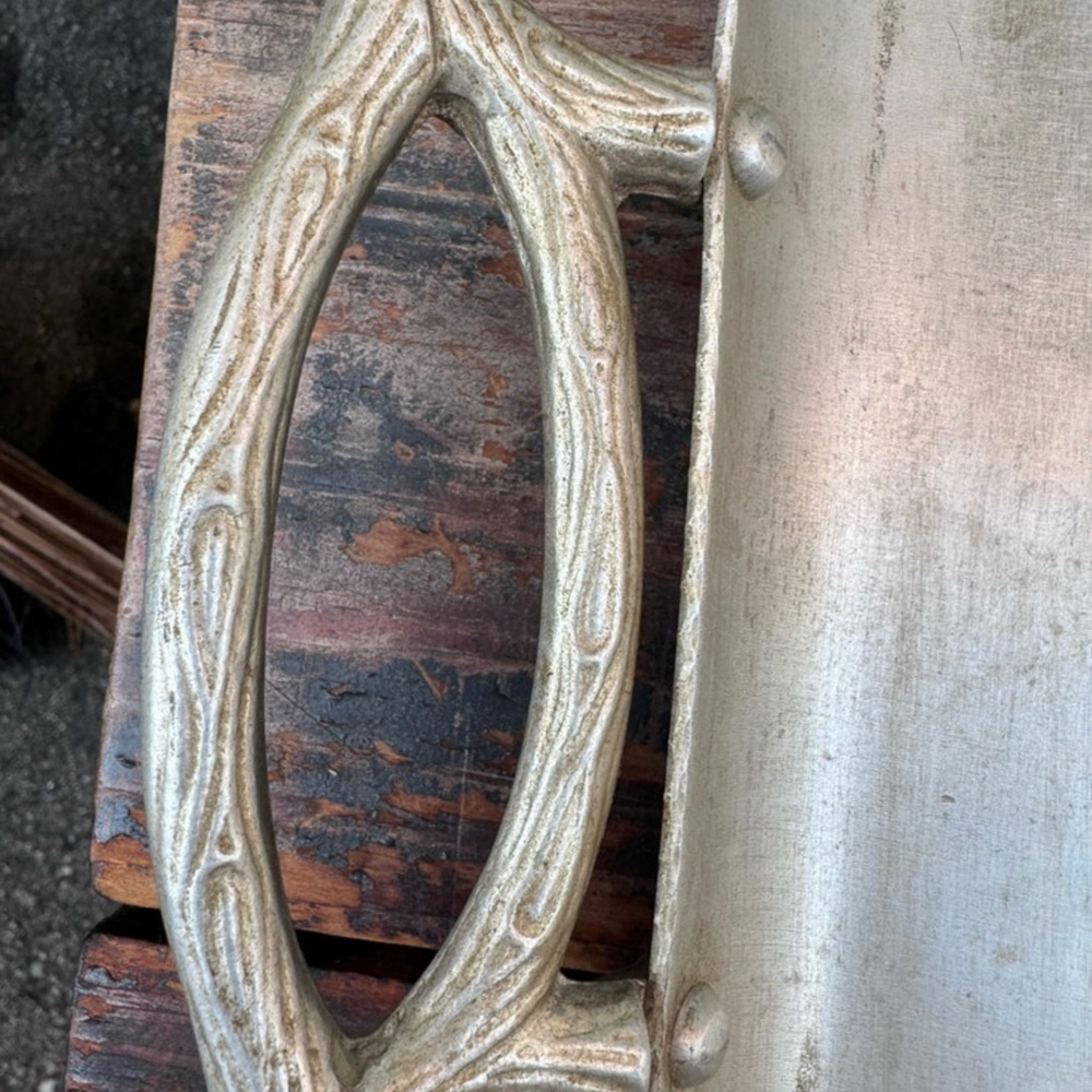 Vintage Rectangular Forged Everlast Aluminum Serving Tray With Handles 16” X 12” - Picture 3 of 7